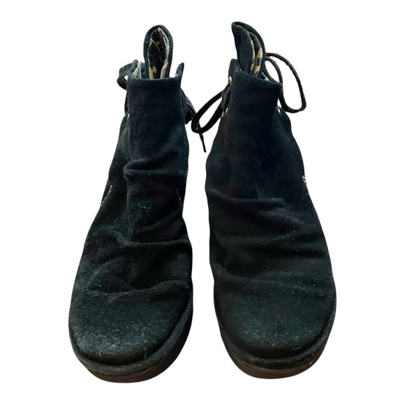 Fly London Yama Suede Wedge Lace Up Ankle Bootie SZ 38 or US 7/7.5 - Picture 4 of 9